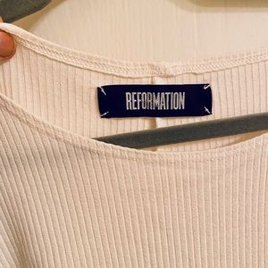 Reformation White Flowy Dress